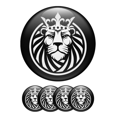 Animals Wheel Center Caps Emblem lion's head with a crown