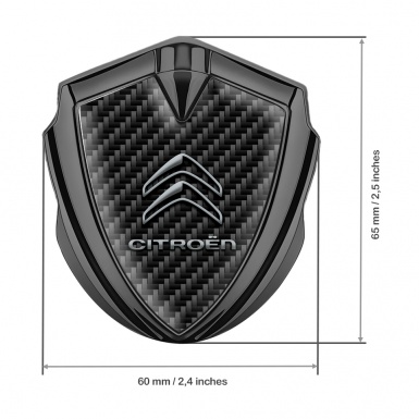 Citroen Trunk Emblem Badge Graphite Black Carbon Racing Flag Edition