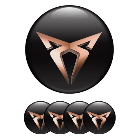 Seat Cupra Wheel Emblems for Center Caps Black