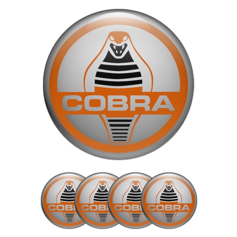 Ford Cobra Wheel Emblems Orange Edition