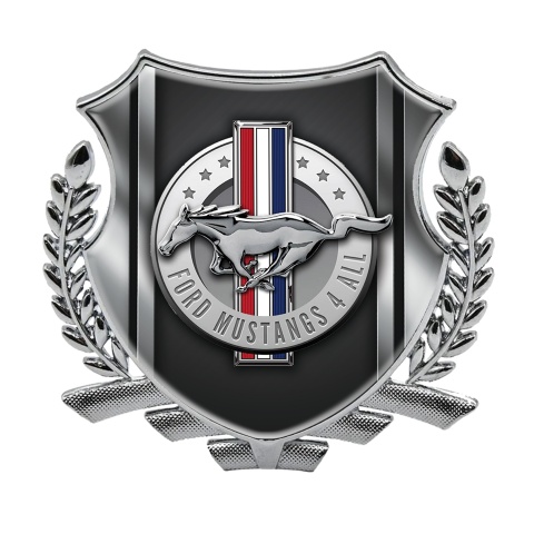 Ford Mustang Bodyside Badge Self Adhesive Silver Metallic Stripes Edition