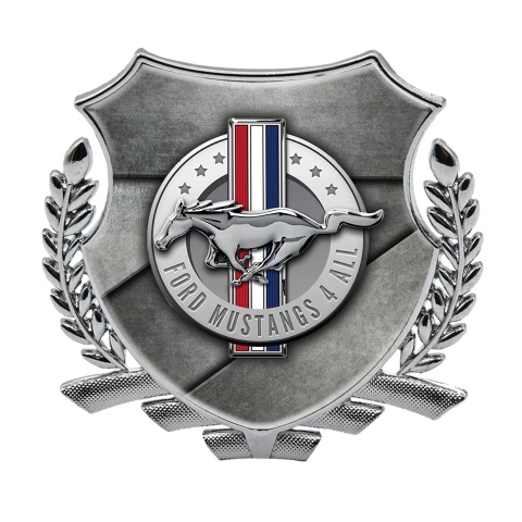 Ford Mustang Bodyside Emblem Silver Stone Slabs Chrome Logo Edition