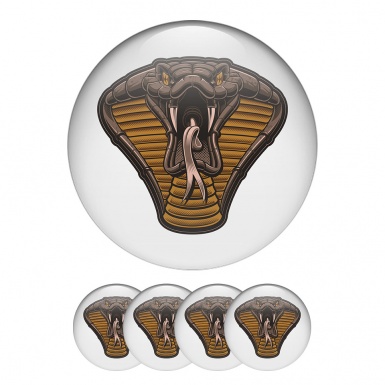 Animals Wheel Center Caps Emblem With 3D Printing On Cobra Snake 