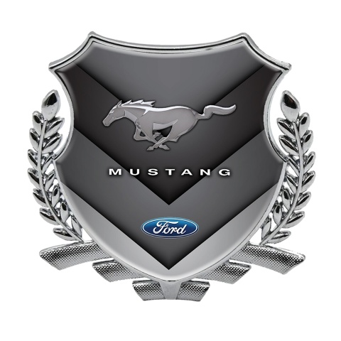 Ford Mustang Self Adhesive Bodyside Emblem Silver V Shaped Classic Design