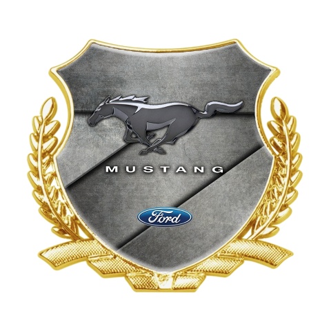 Ford Mustang Bodyside Badge Self Adhesive Gold Stone Slabs Classic Logo