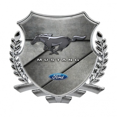 Ford Mustang Bodyside Badge Self Adhesive Silver Stone Slabs Classic Logo