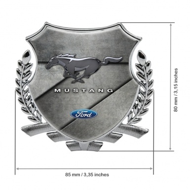 Ford Mustang Bodyside Badge Self Adhesive Silver Stone Slabs Classic Logo