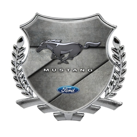 Ford Mustang Bodyside Badge Self Adhesive Silver Stone Slabs Classic Logo