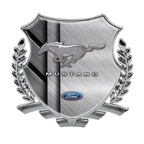 Ford Mustang Self Adhesive Bodyside Emblem Silver Cross Section Plates