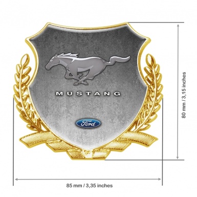 Ford Mustang Bodyside Domed Emblem Gold Asphalt Effect Classic Edition