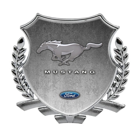 Ford Mustang Bodyside Domed Emblem Silver Asphalt Effect Classic Edition