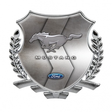 Ford Mustang Tuning Emblem Self Adhesive Silver Zig Zag Plate Classic Logo