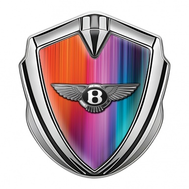 Bentley Self Adhesive Bodyside Emblem Silver Rainbow Gradient Edition