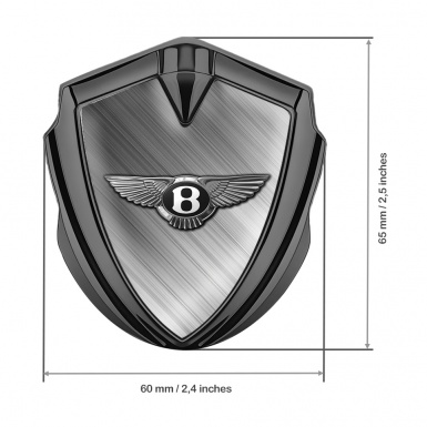 Bentley 3D Car Metal Emblem Graphite Brushed Aluminum Classic Logo