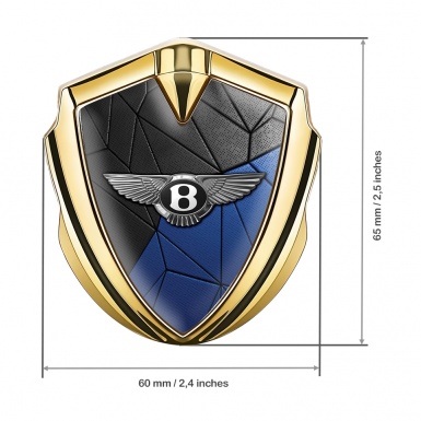 Bentley Bodyside Badge Self Adhesive Gold Blue Mosaic Classic Design