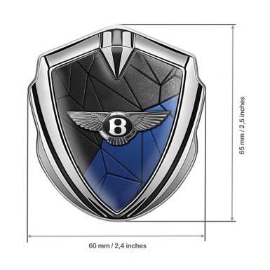 Bentley Bodyside Badge Self Adhesive Silver Blue Mosaic Classic Design