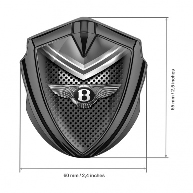 Bentley Tuning Emblem Self Adhesive Graphite Metallic Grate Effect Edition