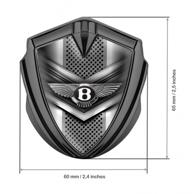 Bentley Self Adhesive Bodyside Emblem Graphite Metal Grate Classic Logo