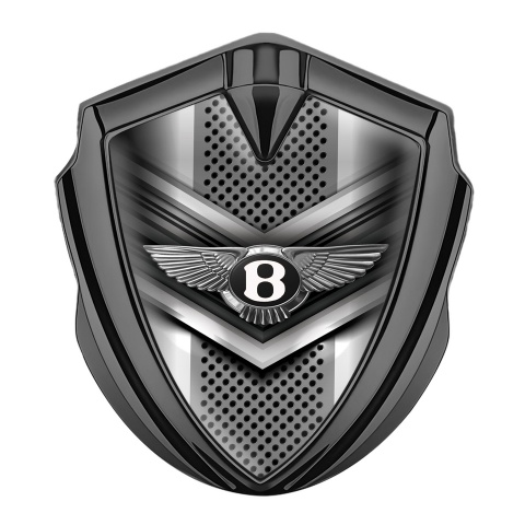Bentley Self Adhesive Bodyside Emblem Graphite Metal Grate Classic Logo