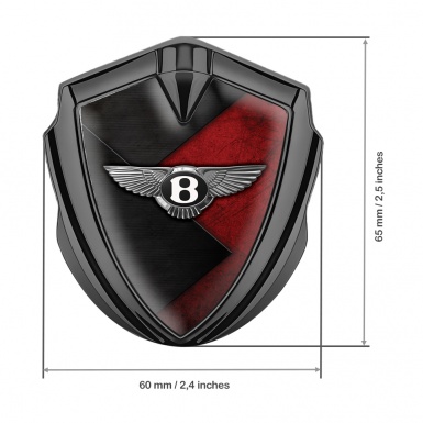 Bentley Bodyside Badge Self Adhesive Graphite Red Scratched Base Plates