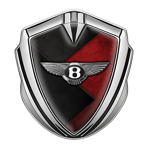 Bentley Bodyside Badge Self Adhesive Silver Red Scratched Base Plates