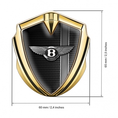 Bentley Self Adhesive Bodyside Emblem Gold Carbon Grey Sport Line