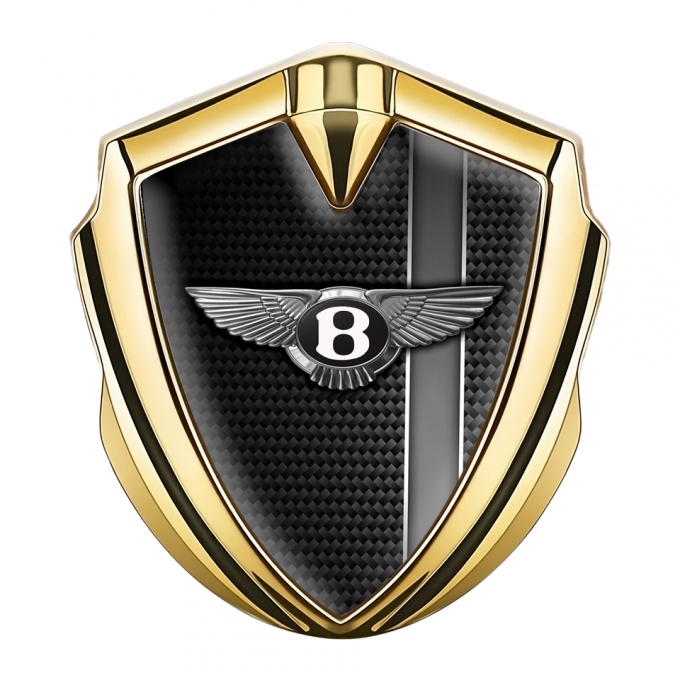 Bentley Self Adhesive Bodyside Emblem Gold Carbon Grey Sport Line