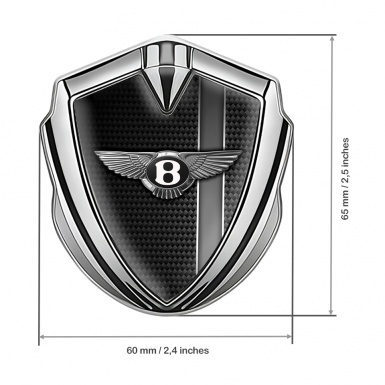 Bentley Self Adhesive Bodyside Emblem Silver Carbon Grey Sport Line