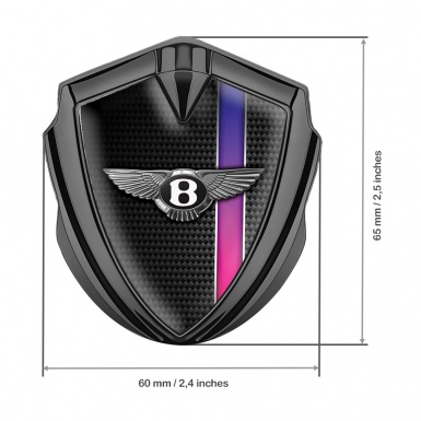 Bentley Metal Emblem Self Adhesive Graphite Carbon Color Stripe Edition