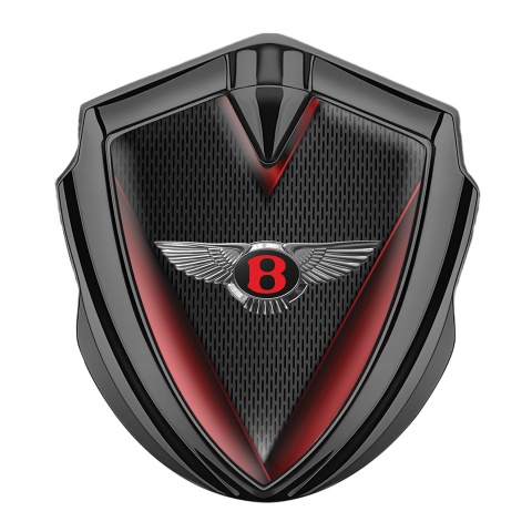 Bentley Bodyside Badge Self Adhesive Graphite Dark Grate Red V Shapes