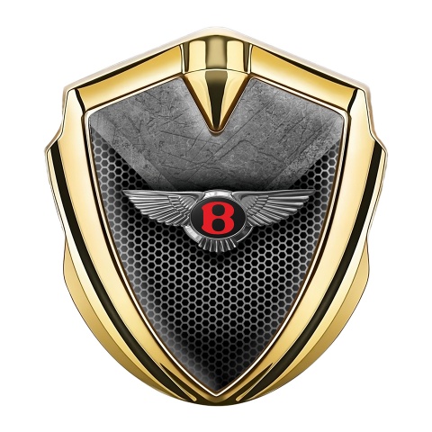 Bentley Fender Metal Emblem Badge Gold Grey Hex Clean Chrome Logo