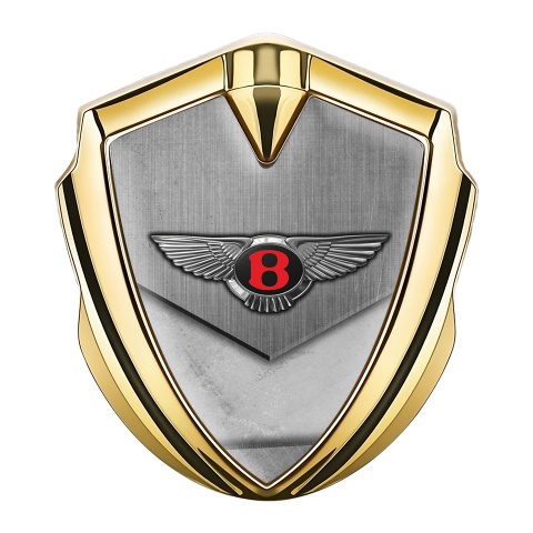 Bentley Trunk Metal Emblem Badge Gold Cross Plates Chrome Edition