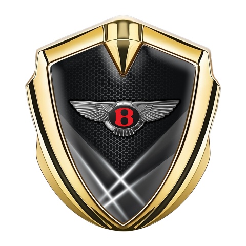Bentley Self Adhesive Bodyside Emblem Gold Hex Light Beams Design