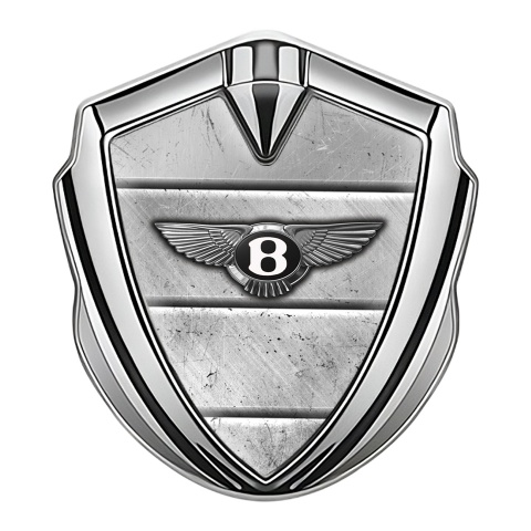 Bentley Bodyside Badge Self Adhesive Silver Stone Slabs Effect Design