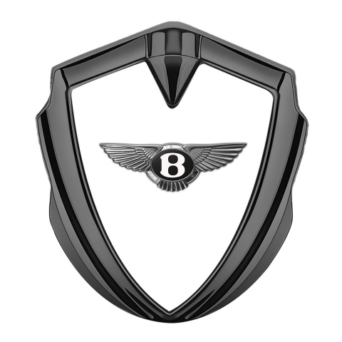Bentley Trunk Domed Emblem Badge Graphite White Base Classic Edition