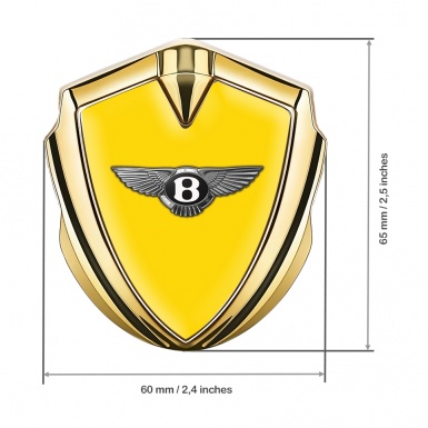 Bentley Self Adhesive Bodyside Emblem Gold Yellow Base Clean Design