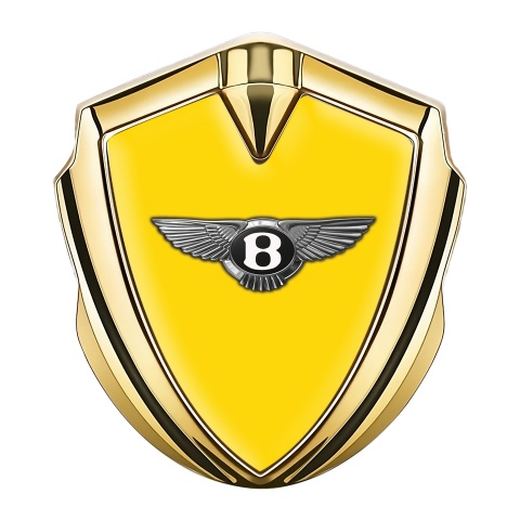 Bentley Self Adhesive Bodyside Emblem Gold Yellow Base Clean Design