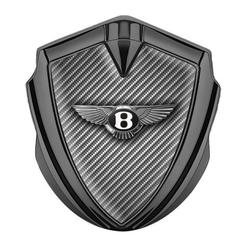 Bentley Metal Emblem Self Adhesive Graphite Light Carbon Classic Design