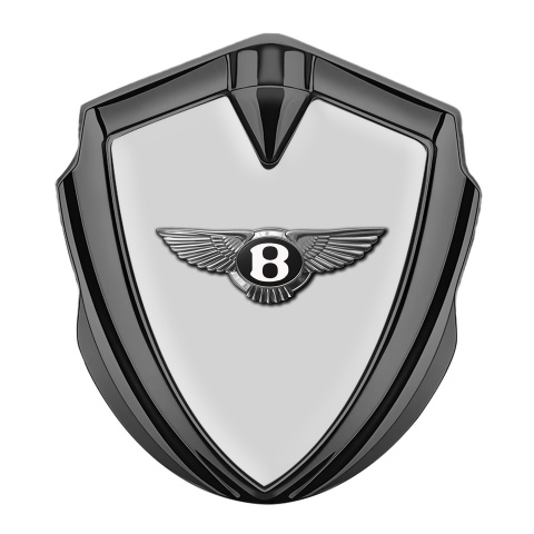 Bentley Bodyside Badge Self Adhesive Graphite Grey Base Chrome Effect