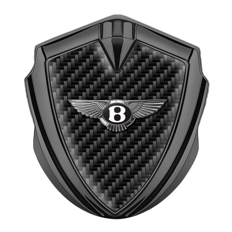 Bentley Self Adhesive Bodyside Emblem Graphite Black Carbon Clean Logo