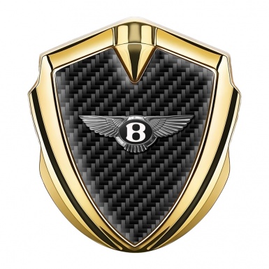 Bentley Self Adhesive Bodyside Emblem Gold Black Carbon Clean Logo