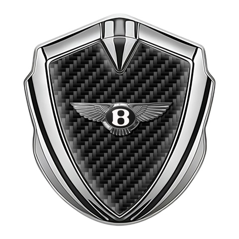 Bentley Self Adhesive Bodyside Emblem Silver Black Carbon Clean Logo