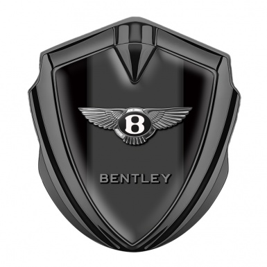 Bentley Metal Emblem Self Adhesive Graphite Black Base Center Column