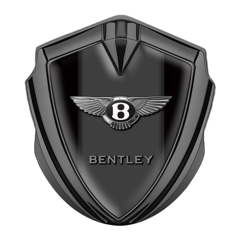 Bentley Metal Emblem Self Adhesive Graphite Black Base Center Column