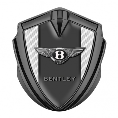 Bentley Bodyside Badge Self Adhesive Graphite White Carbon Center Pilar