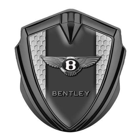 Bentley Tuning Emblem Self Adhesive Graphite Grey Hexagon Base Edition