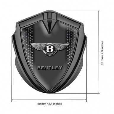 Bentley Self Adhesive Bodyside Emblem Graphite Dark Hex Chrome Effect