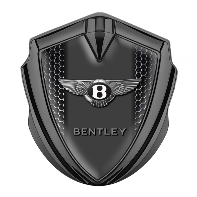 Bentley Self Adhesive Bodyside Emblem Graphite Dark Hex Chrome Effect