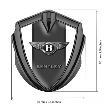 Bentley Bodyside Badge Self Adhesive Graphite White Base Center Column