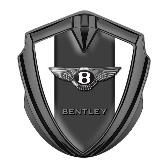 Bentley Bodyside Badge Self Adhesive Graphite White Base Center Column